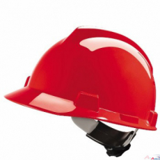 MSA V-Gard Schutzhelm rot /Fas-Trac III